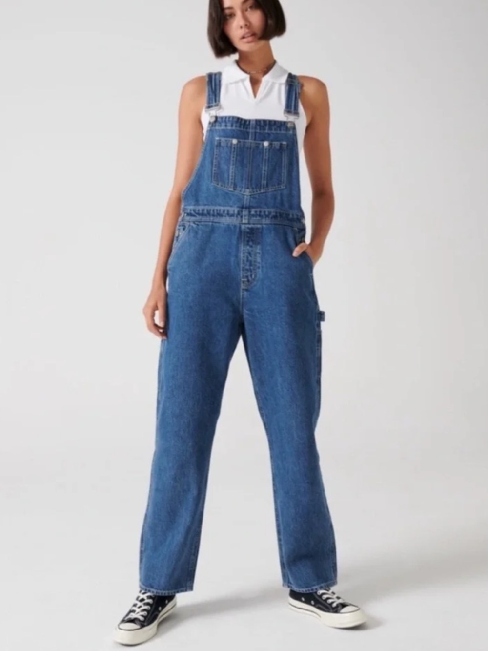 Sunday Best Overheard Overalls Dungarees Now and Forever Medium Indigo Wash